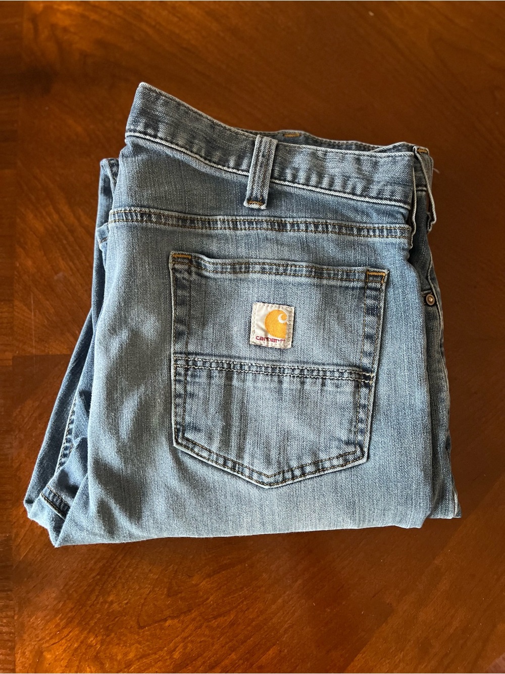 Carhartt Men’s Light Blue Relaxed Denim Jeans